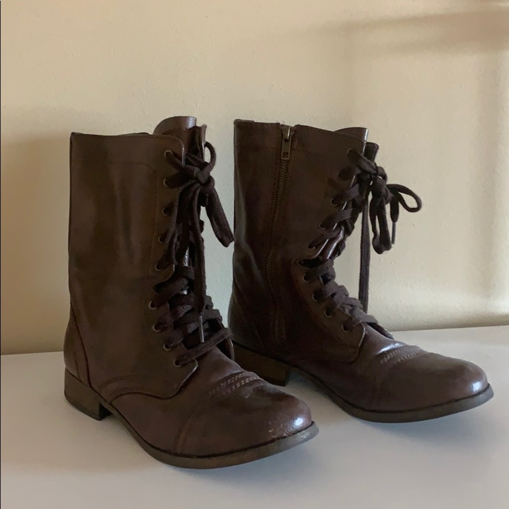 Brown Combat Boots